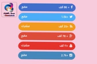 كود ايقونات مواقع التواصل الاجتماعي