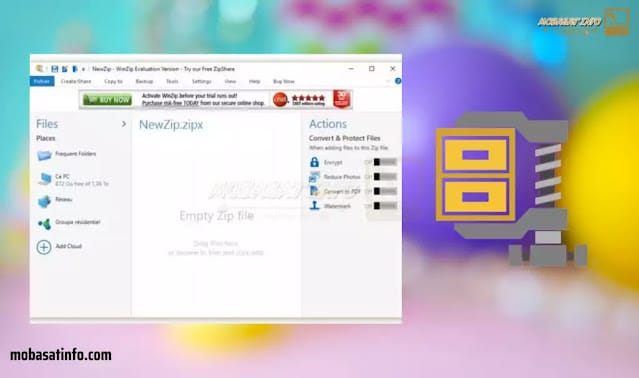 برنامج فك الضغط WinZip